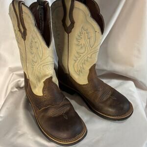 Ariat Brown and Cream Ankle Boots